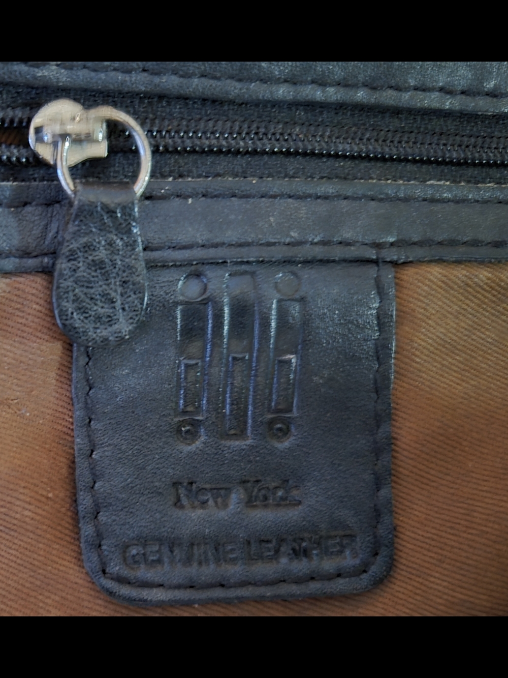 Genuine Leather Backpack with Black Trim -